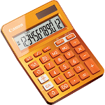 Calculator birou Canon LS123KBL albastru, 12 digiti, ribbon, display LCD, functie business, tax si conversie moneda, Canon