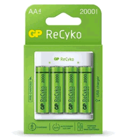 Incarcator GP BATTERIES E411+ 2100mAh AA pentru 4 baterii, NiMH