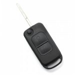 Mercedes Benz - Carcasa tip cheie briceag cu 2 butoane, lama 2 piste, Carguard
