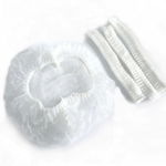 Bonete de unica folosinta albe din material netesut 100 bucati/set, 