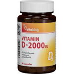 Vitamina D 2000 UI capsule Vitaking (Ambalaj: 90 capsule, TIP PRODUS: Suplimente alimentare, Concentratie: 2000 UI), Vitaking