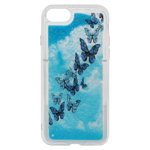 Carcasa iPhone SE 2020 / 8 / 7 Lemontti Liquid Sand Butterflies Glitter, Lemontti