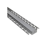 Profil aluminiu lat ST rigips pentru banda LED & accesorii profil ingropat lat FARA CAPAC - L:2m W:62mm h:15mm, KVD