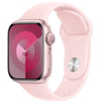Smartwatch Watch S9 Cellular 41mm Pink Aluminium Case cu Light Pink Sport Band - S/M, Apple