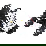 Go-Kart cu Pedale pentru Copii 3-6 ani, scaun reglabil, cu frana si ambreiaj, Plastic si Fier Alb si Negru HOMCOM | Aosom Romania, HOMCOM
