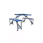 Set mobilier camping, masa si scaune pliabile, albastru, 131x82x66 cm, GardenLine