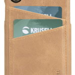 Husa Protectie Spate Krusell Sunne Cover 2 Card Leather Vintage Nude pentru Apple iPhone XS