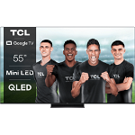 Televizor QLED MiniLED 139 cm TCL 55C835 Clasa G Smart Google TV 4K Ultra HD 144Hz
