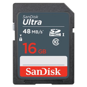 Card Sandisk Ultra SDHC 16GB Clasa 10 48Mbs UHS-I