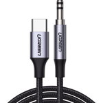 Cablu USB-C CM450 la mini mufă AUX de 3,5 mm, 1 m (negru), UGREEN