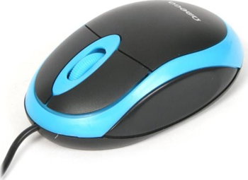 Mouse Omega 41644 OM-06VBL, Optic, cu fir, USB, 3 butoane, Negru si Albastru, Platinet