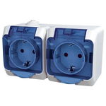 Priza dubla schuko aparenta, Schneider Electric, IP44