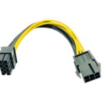 Cablu Delock PCI Express 6 pin mama > PCI Express 8 pin tata 20 cm