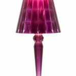Veioza Kartell Big Battery design Ferruccio Laviani LED 3W h37.3cm violet pruna transparent, Kartell