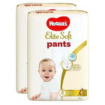 Pachet 2 x Scutece chilotel Huggies Elite Soft Pants 3 Mega Pack, 6-11 kg, 108 buc