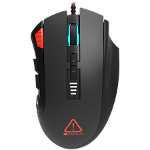 CANYON Gaming Mouse with 12 programmable buttons  Sunplus 6662 optical sensor  6 levels of DPI and up to 5000  10 million times key life  1.8m Braided cable  UPE feet and colorful RGB lights  Black  size:124x79x43.5mm  148g