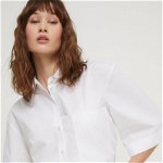 HUGO cămașă din bumbac femei, culoarea alb, cu guler clasic, relaxed 50512719, Hugo