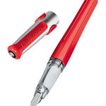 Stilou cu grip pentru dreptaci penita F rosu PELIKAN Pelikano, PELIKAN