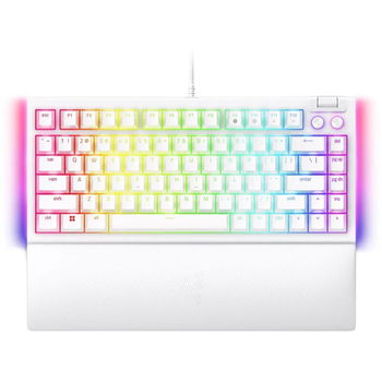 Tastatura Gaming mecanica RAZER BlackWidow V4 75% Orange Tactile Switches Gen-3 US White Edition
