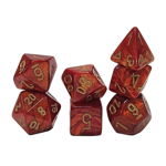 Set 7 Zaruri Scarab Mini - Scarlet/Gold, Chessex