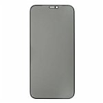 Folie de sticla securizata IdeallStore® pentru protectie compatibila iPhone 12/12 PRO, 3D, Anti-spy, neagra, IdeallStore