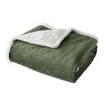 Cuvertura de pat, Homla, Selina, Bumbac/Poliester, 180x220 cm, Verde/Bej