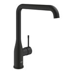 Baterie de bucatarie Grohe Essence 30505KF0, 3/8'', tip L, pipa inalta, pivotanta, mat, Negru, Grohe