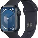 APPLE Watch Series 9, GPS + Cellular, 45mm Midnight Aluminium Case, Midnight Sport Band - M/L