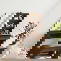 Masa de toaleta cu oglinda vidaXL, stejar maro, 74,5x40x141 cm, 24.1 kg