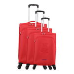 Set 3 trolere cu 4 roți Lulucastagnette Emilia, roșu