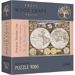Puzzle Trefl din lemn - Harta lumii antice, 1000 piese