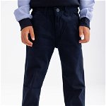 Pantaloni bleumarin pentru baieti cu nasture in talie 14-15 Ani (156-161cm), 