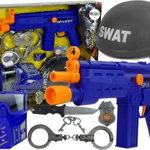 Lean Sport Police Set SWAT Mask Casca Badge Pistol 36cm, Lean Sport