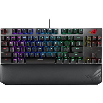 Tastatura gaming mecanica Asus ROG Strix Scope RX EVA Edition, Iluminare RGB, Mov