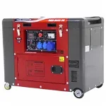 Generator Diesel Super Silent GeoTech Pro DGP 8000SE, putere nominala 5.5 kW, Monofazat, AVR, pornire la cheie, GeoTech