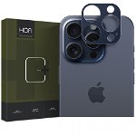 Rama protectie camera foto HOFI Alucam Pro compatibila cu iPhone 15 Pro / 15 Pro Max Navy Blue, Glass Pro