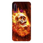 Husa Premium Upzz Print Huawei Honor 20 Lite Model Flame Skull, Upzz Art