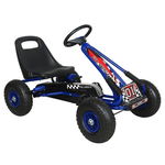 Kart cu Pedale, Volan si Roti Gonflabile KidsCare Racer Air Albastru, KidsCare