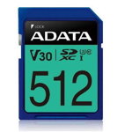 Card Premier Pro 512GB SDXC memory card (UHS-I (U3), Class 10, V30), ADATA