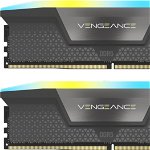 MEMORIE RAM CORSAIR VENGEANCE RGB DDR5 32GB (2X16GB), CL36, 6000MHZ