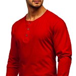 Bluză roșie cu închidere la nasturi Bolf 1114, BOLF