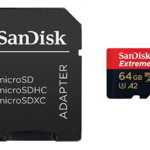 Extreme PRO 64 GB MicroSDXC UHS-I Class 10 + SD Adapter, SanDisk