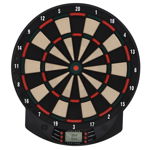 HOMCOM Țintă Electronică Darts, 6 Săgeți, Panou Scor Digital, 44x39.5x2.2cm, Negru, pentru Divertisment Acasă | Aosom Romania, HOMCOM