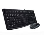 Kit Logitech MK120, tastatura cu fir standard, USB 2.0, mouse optic numar butoane/rotite scroll 3/1, negru, Logitech