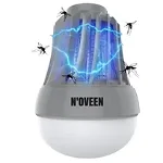 Bec LED cu lampa UV anti-insecte, "Insect killer lamp", portabil (3 x AAA), 6 W, 800 V, IPX4, Alb, Noveen