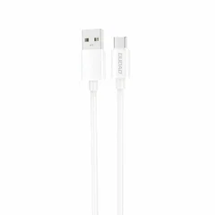 Cablu de date si incarcare Dudao USB-A to USB-C 5A 1m Alb