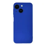 Husa Silicon compatibila Apple iPhone 15 Plus, Soft Matt, Protectie Camera Foto, Albastru