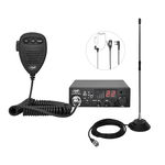 Pachet statie radio CB PNI ESCORT HP 8001L ASQ 4W 12V 40 canale + Antena CB PNI Extra 40 cu magnet inclus lungime 45 cm 30W