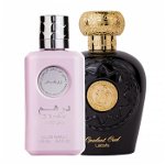 Pachet 2 parfumuri Best Seller, Dirham Wardi 100 ml pentru ea si Opulent Oud 100 ml pentru el, Ard Al Zaafaran