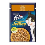 Felix Sensations Jellies Pui si Morcovi in Aspic, 85 g, PURINA